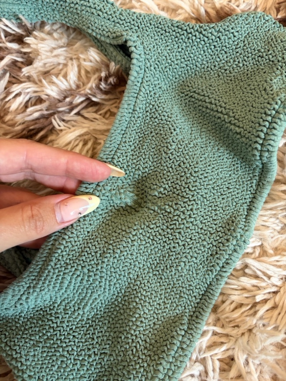 Youswim Sage Green Ribbed High-Waist Bikini - Picture 3 of 3